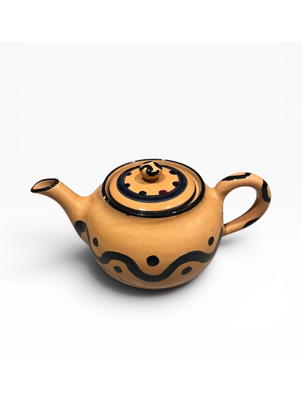Vintage Paula Sweet Grazia Deruta Teapot Italy Postmodern Pottery SMALL CHIP